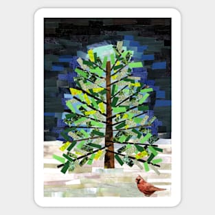 Pine Tree Collage Sticker